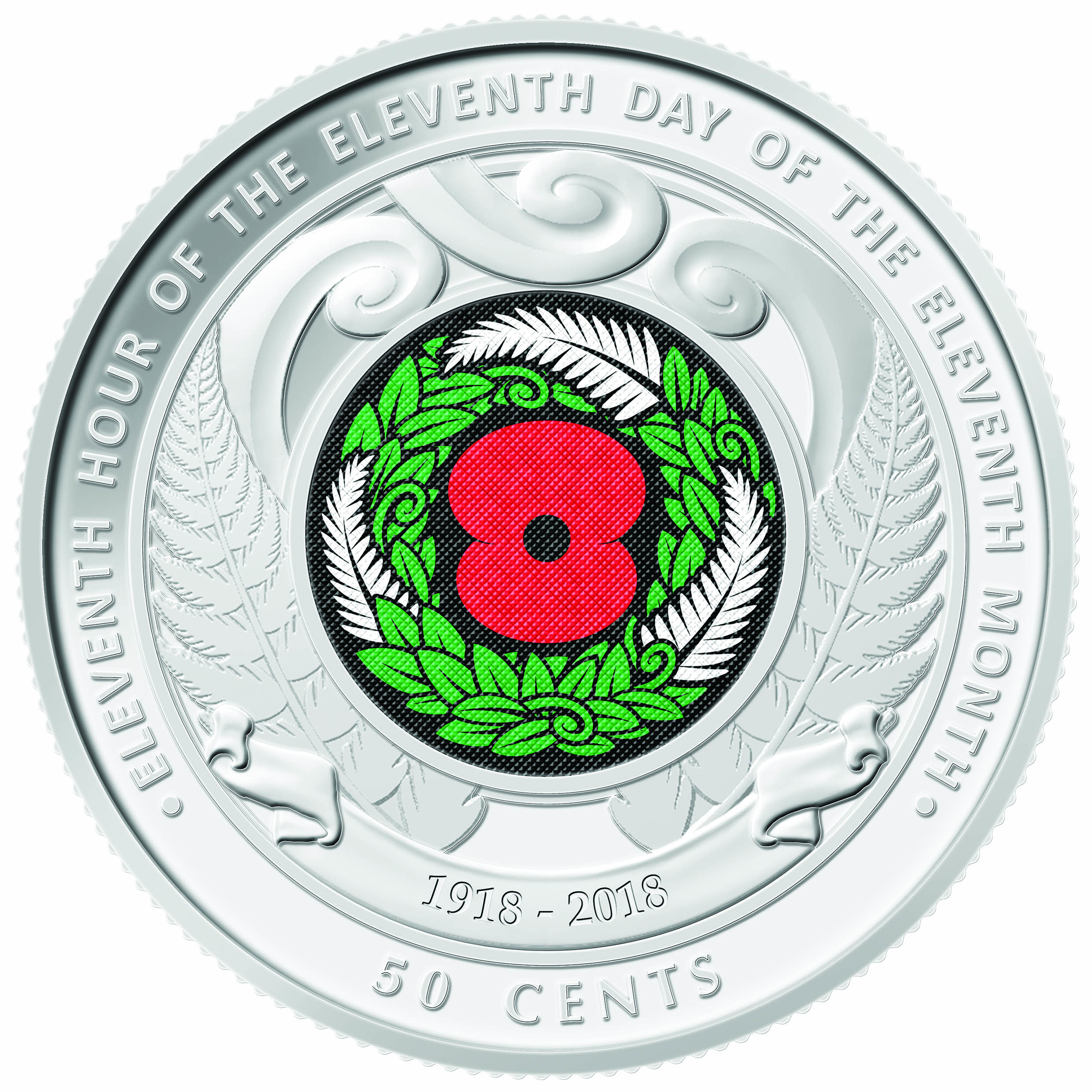 2018 New Zealand Armistice 50 Cent Coin