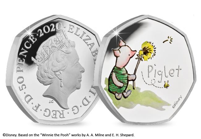 UK 2020 Piglet Silver Proof 50p