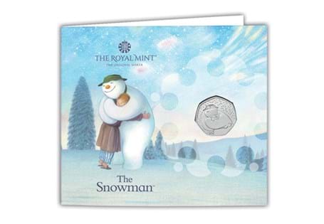 This card features the official 2020 Snowman 50p issued by The Royal Mint. It has been struck to a Brilliant Uncirculated finish and comes presented in bespoke greetings card from The Royal Mint.