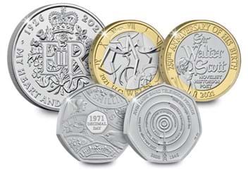 UK 2021 Annual Coin Set BU Pack reverses