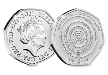 UK 2021 Annual Coin Set BU Pack John Logie Baird both sides