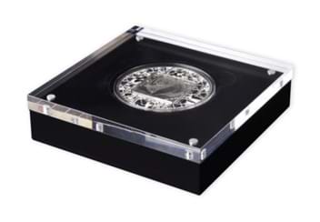 Panda Filigree Silver 2oz Coin in perspex box