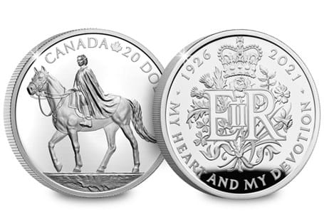 The product has been jointly issued by The Royal Canadian Mint & The Royal Mint to celebrate the Queen's 95th Birthday. It features two 1oz Silver Coins, one from Canada and one from the UK. EL 6,500.