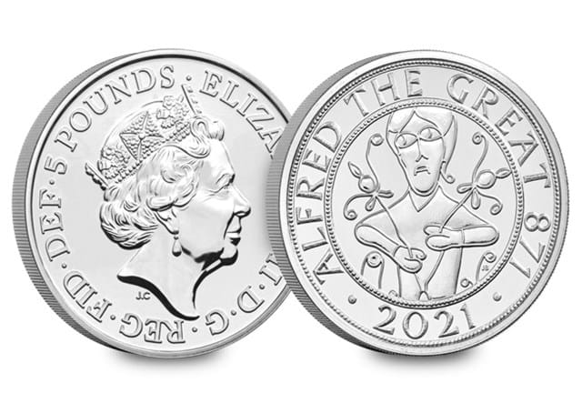 2021 UK Alfred the Great CERTIFIED BU £5 both sides
