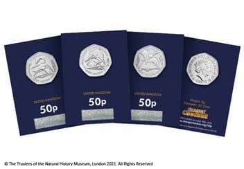 2021 UK Mary Anning BU 50p Complete Collection reverses and obverse in Change Checker packaging