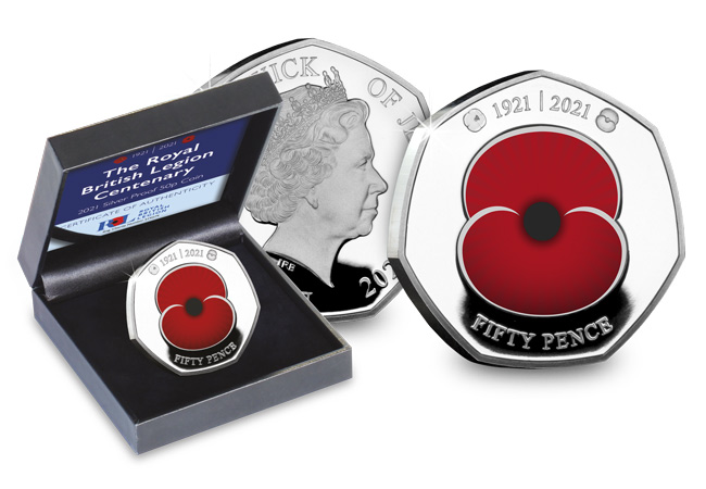 2021 RBL Centenary Poppy Silver 50p