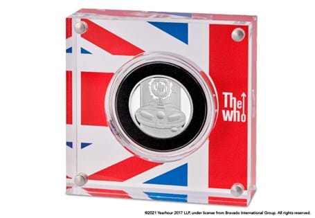 This is the official The Who coin issued by The Royal Mint. It is struck from 99.9% silver to a proof finish and has denomination of £1. Comes in presentation box from The Royal Mint.