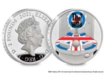 This is the official The Who coin issued by The Royal Mint. Struck from 1oz of 99.9% silver to a proof finish and has a denomination of £2. It is presented in its original box from The Royal Mint.
