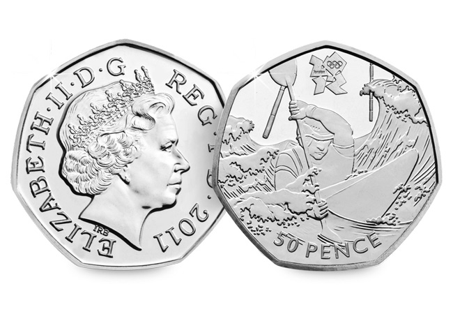 UK 2011 Olympics Canoeing Circulation 50p