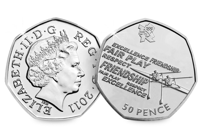 UK 2011 Olympic Rowing 50p