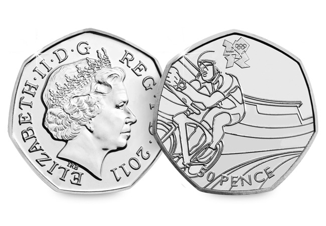 UK 2011 Olympics Cycling 50p