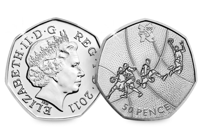 UK 2011 Olympics Basketball Circulation 50p