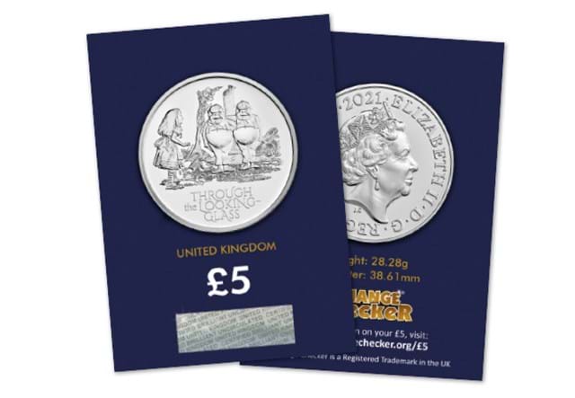 2021 UK Through the Looking-Glass BU £5 both sides in Change Checker packaging