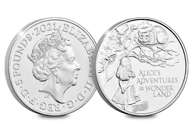 UK 2021 Alice's Adventures in Wonderland £5 BU both sides