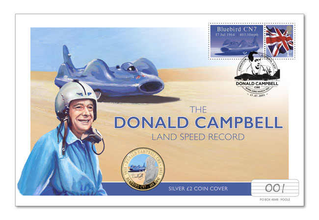 The Donald Campbell Land Speed Silver £2 Cover