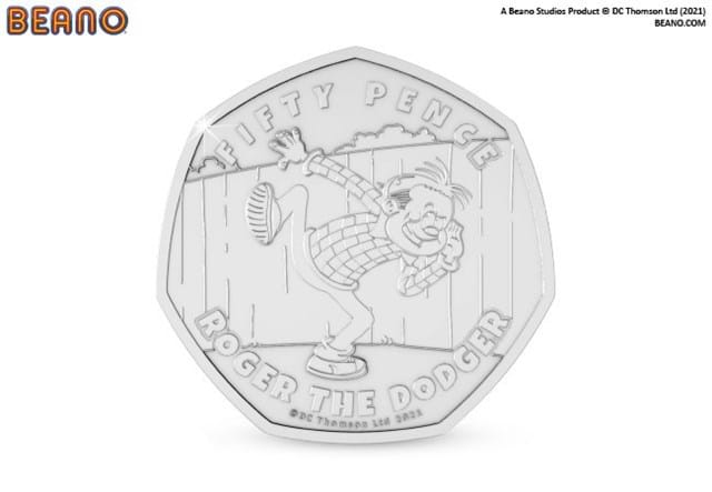 The Official Dennis's 70th Anniversary 50p Set Roger the Dodger Reverse