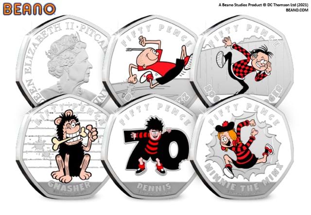 2021 Dennis's 70th Anniversary Silver Proof 50p Set