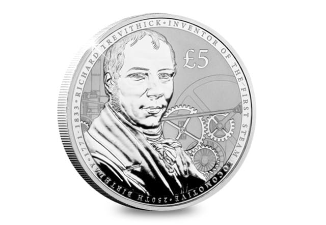 Trevithick £5 Coin Reverse