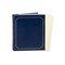 Blue folder with gold border