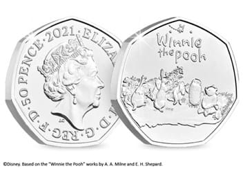 Winnie the Pooh and Friends BU 50p obverse and reverse