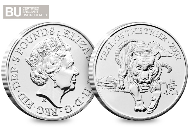 2022 UK Lunar Year of the Tiger BU £5