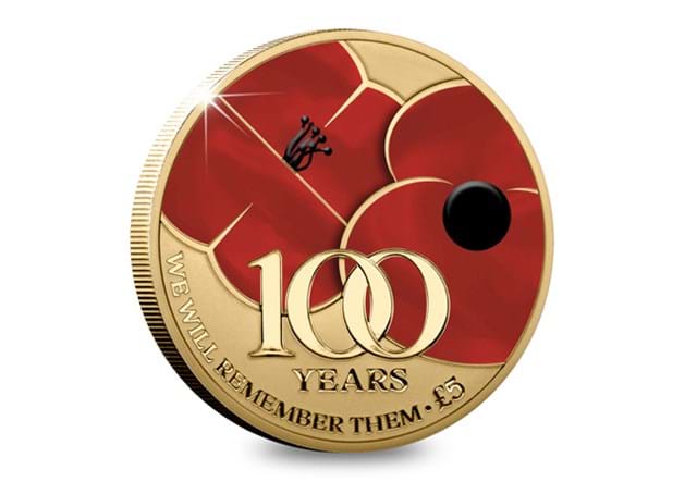 The 2021 Remembrance Poppy Proof Five Pound Reverse