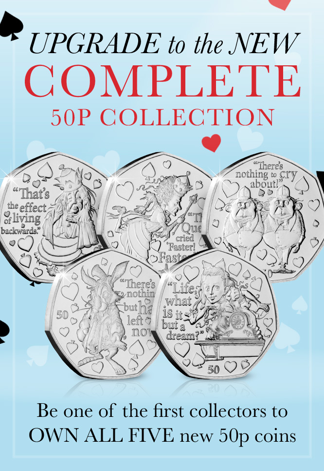 Alice in Wonderland 50p BU Set 2021