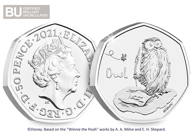 2021 UK Owl CERTIFIED BU 50p