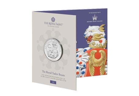 This BU Pack contains the official Seymour Panther £5 Coin issued by The Royal Mint as part of the Royal Tudor Beasts series. It is struck to Brilliant Uncirculated quality.