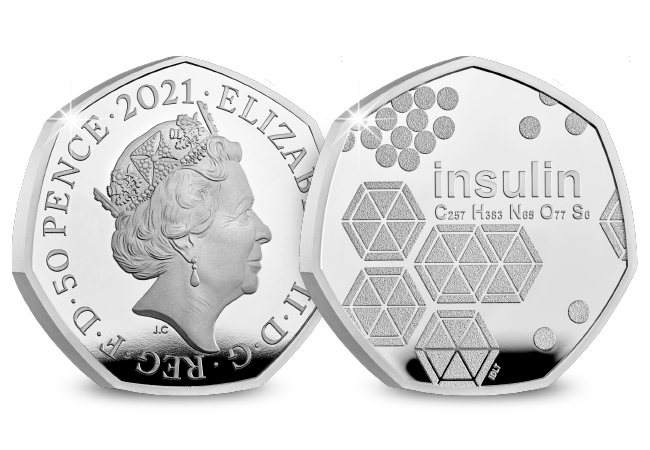 UK 2021 Insulin Silver Proof 50p