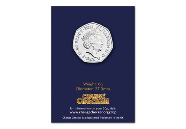 2021 UK Discovery of Insulin BU 50p Obverse in Change Checker Pack