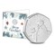 2021 UK The Snowman BU 50p Christmas Card Front with Reverse of Coin