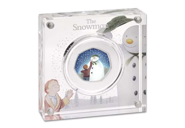 UK 2021 The Snowman Silver Proof 50p Coin in display box