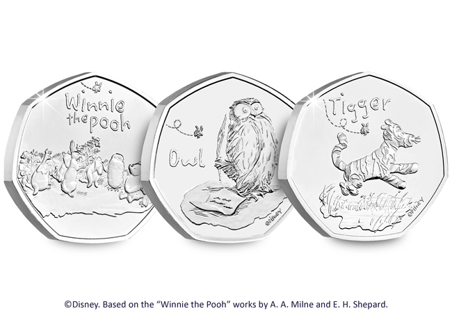 2021 UK Winnie the Pooh BU 50p Set of Three