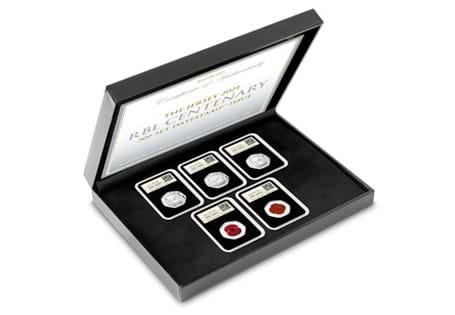 This Jersey 2021 DateStamp Set features all 5 of the official 2021 RBLCentenary 50p coins. Postmarked with the date 11/11/2021 to mark 100 years of Remembrance with the Royal British Legion.