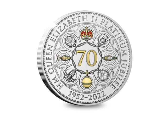 The Platinum Jubilee Five Pound Coin Reverse