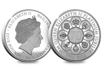 The Platinum Jubilee Proof Five Pounds Obverse and Reverse