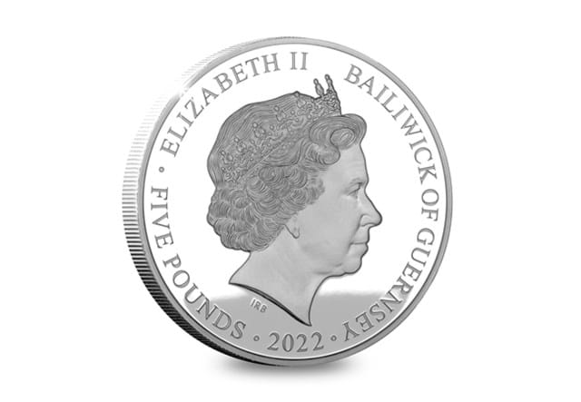 Platinum Jubilee Silver Proof Five Pounds Obverse