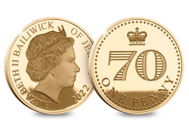 The Platinum Jubilee Gold Penny Obverse and Reverse