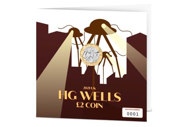 H. G. Wells BU £2 Display Card Front