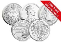 Platinum Jubilee Crown Collection includes five Jubilee themed Crowns marking the Queen's Jubilee milestones.