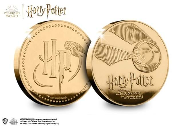 Harry Potter and the Chamber of Secrets non colour medal obverse and reverse