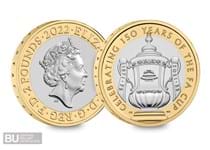 This £2 coin has been issued to celebrate a remarkable 150 years. A Brand new UK £2 coin has been issued featuring the famed FA cup Trophy.