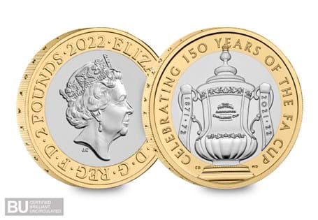 This £2 coin has been issued to celebrate a remarkable 150 years. A Brand new UK £2 coin has been issued featuring the famed FA cup Trophy.