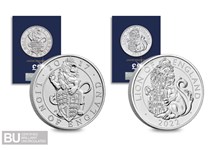 2017 and 2022 Lion of England BU £5 were issued to symbolise bravery, strength, and valour as a Royal emblem — in celebration of the myth and legend of the Queen's beasts. Protectively encapsulated.