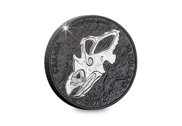 Canada 2022 Discovering Dinosaurs: Mercury's Horned Face Silver Proof Coin Reverse