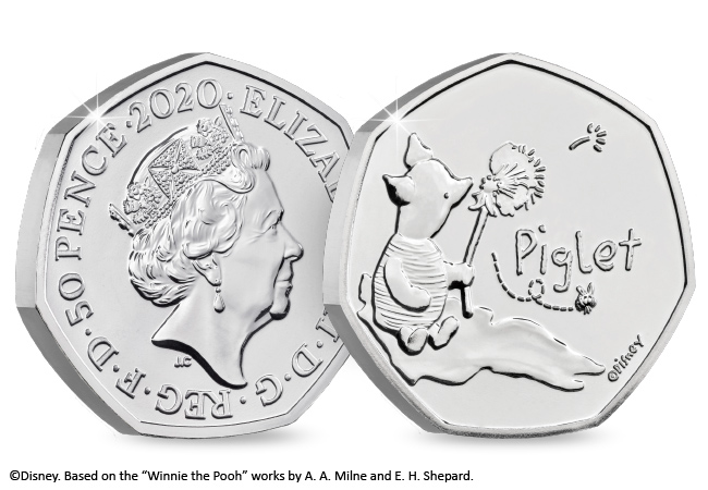 クリストファーロビンシルバープルーフ プーさん 50p 銀貨 新品未開封