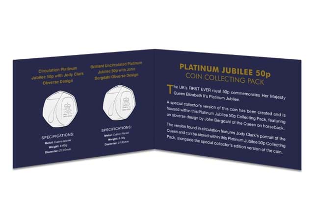 Platinum Jubilee 50P Collecting Pack Inside
