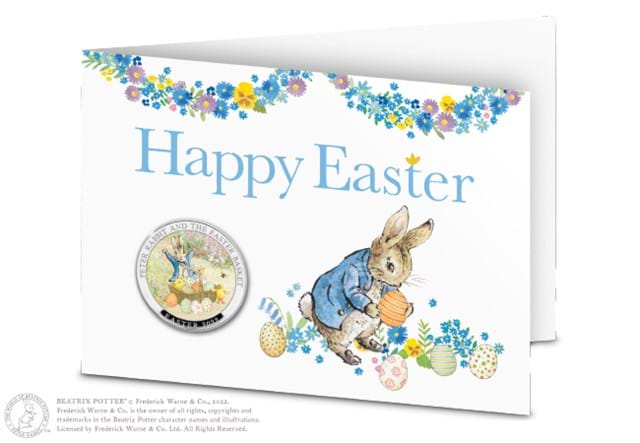 Peter Rabbit Easter Commemorative front of card