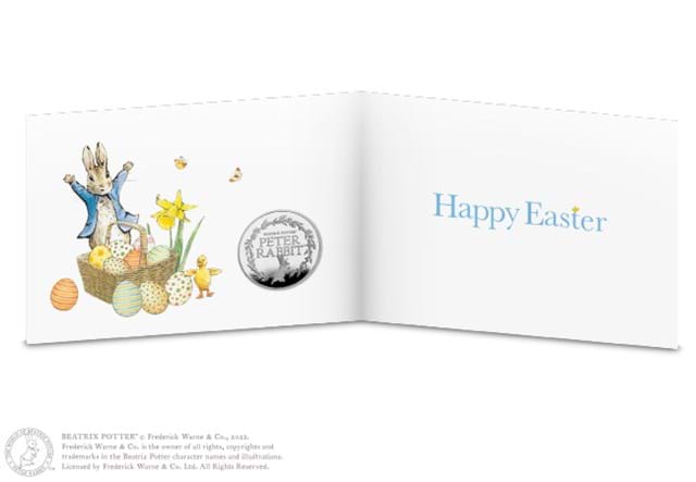 Peter Rabbit Easter Commemorative inside card